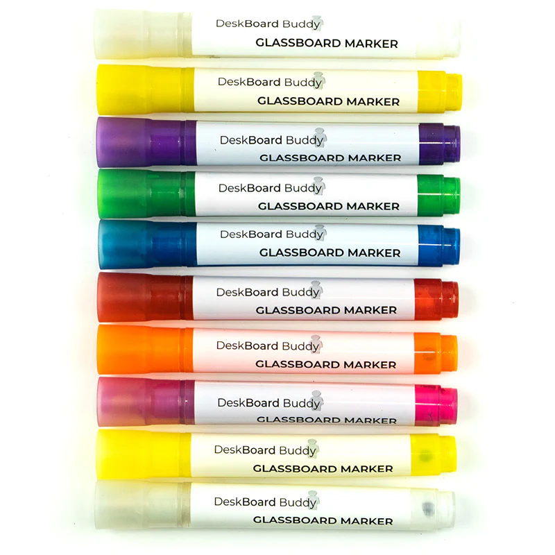 Dry Erase Markers - 10 Pack + Eraser - For Black DeskBoard Buddy - Image 4
